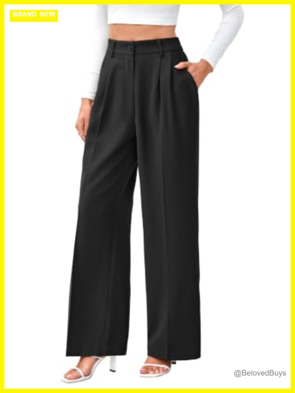 Wide Leg Dress Pants High Waisted Business Casual Trousers Palazzo